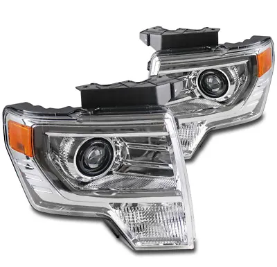 For 09-14 Ford F-150 F150 Pickup Truck Chrome Projector Headlights Headlamp Lamp • $179.95