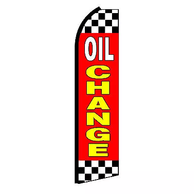 OIL CHANGE Advertising Flutter Feather Sign Swooper Banner Flag Only • $20.95