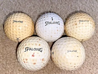 Spalding Vintage Golf Balls 5 Total Rare Golf Gear • $20.56