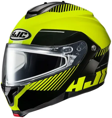 HJC C91 Prod Modular SunScreen Snowmobile Helmet HI-VIZ XX 2X 2XL XXL C-91 • $184.99