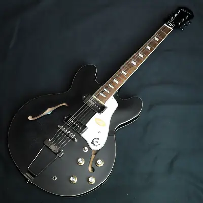 EPIPHONE Casino Worn Ebony Electric Guitar Hollow Body  W/Softcase From JP • $650.56