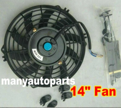 $24.49 • Buy 14  12V Thermo Radiator Cooling Fan GTI/V8/GTR/GTS + Mounting Kit