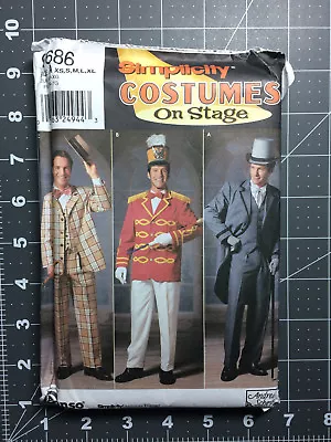 Simplicity #9686 ~ Pattern Band Suit Hat Pants Coat ~ Men's XS-XL ~ FF UC • $31.50