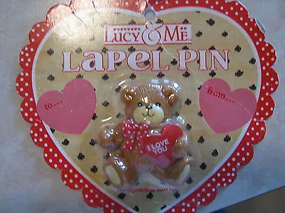 Vintage Lucy And Me Lapel Pin Lucy Riggs 1984 NIP Valentine Enesco I Love You • $8.99
