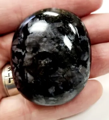 Beautiful Polished Indigo Gabro/Merlinite Polished Palmstone Crystal - 97g • $9.99