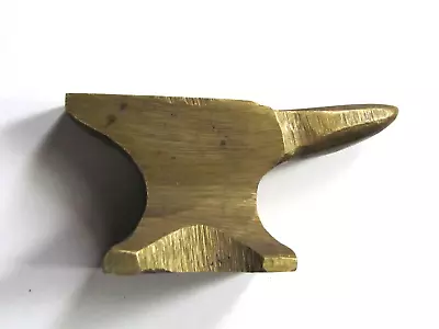 VINTAGE HOMEMADE BRASS SMALL JEWELRY ANVIL 12oz • $10