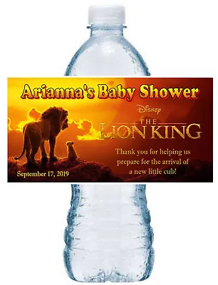 $8.99 • Buy 20 Lion King Baby Simba Baby Shower Party Favors ~ Water Bottle Labels