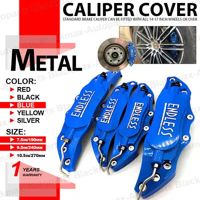 Metal 3D ENDLESS Universal Style Brake Caliper Cover Front & Rear 4pcs Blue WL1 • $44.99