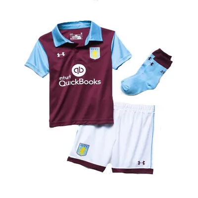 £16.99 • Buy Aston Villa Kids Football Under Armour Childrens Home Kit 2016-17