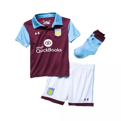 Aston Villa Kids Football Under Armour Childrens Home Kit 2016-17 • £16.99