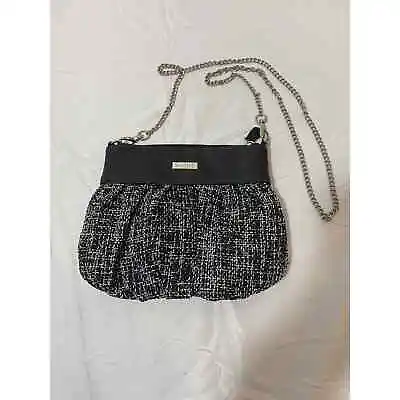 Miche Black White Tweed Chain Strap Hip Crossbody Bag • $15