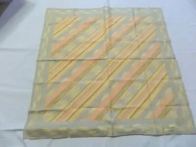 $13.95 • Buy Vtg Jim Thompson Scarf 100% Thai Silk 32   Pastel Stripes  No Flaws