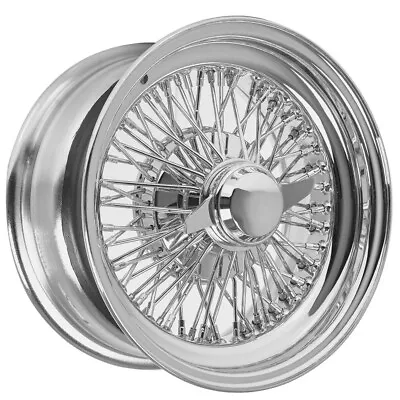 15x7  Wire Wheels Standard 72-spoke Cross Lace Chrome Rims (w01) • $1499