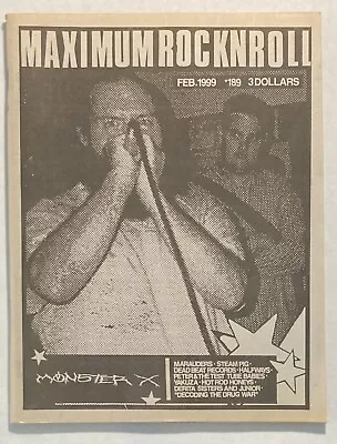 MAXIMUM ROCKNROLL Magazine #189 MRR 1999 Monster X Peter & The Test Tube Babies • $9.99