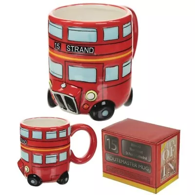 Red Routemaster Bus Ceramic Shaped Mug Novelty  Round Coffee Mug Cup Gift Boxed • £9.95