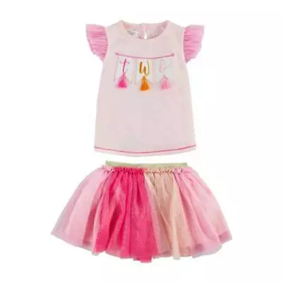 Mud Pie Birthday Two Pink Birthday Tutu Set  24M/2T • $34.42