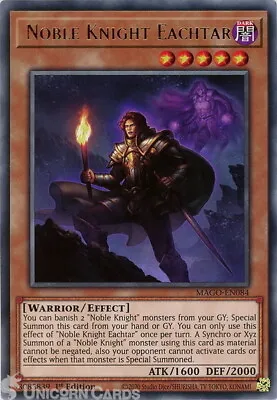 MAGO-EN084 Noble Knight Eachtar Rare 1st Edition Mint YuGiOh Card • £0.99