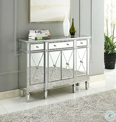 Mirrored Dresser Cabinet Buffet Credenza Foyer Living Room 4 Doors 3 Drawers 48  • $1543.08