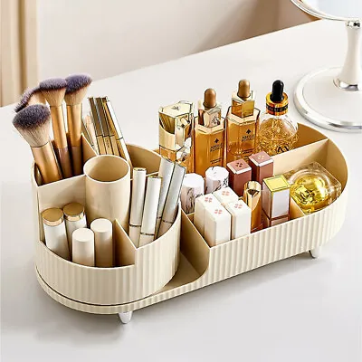 Rotating Makeup Brushes Holder Pen Pot Dressing Table Skincare Storage Tidy Case • £9.95