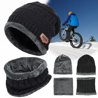 2in1 Winter Hat Scarf SetWinter Warm Elastic Knitted Beanie Circle Scarf Set • £3.93