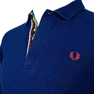 £10.50 • Buy Fred Perry X Bradley Wiggins Long Sleeve Polo Shirt - Medieval Blue - Size L/42 