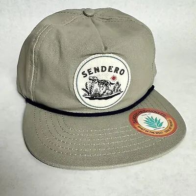 Sendero Men’s Beige T-Rex Logo Patch Rope Hat Cap Snapback Adjustable NWT • $27.50
