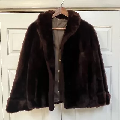 Sheep Fur Coat Brown Mouton For Project • $27