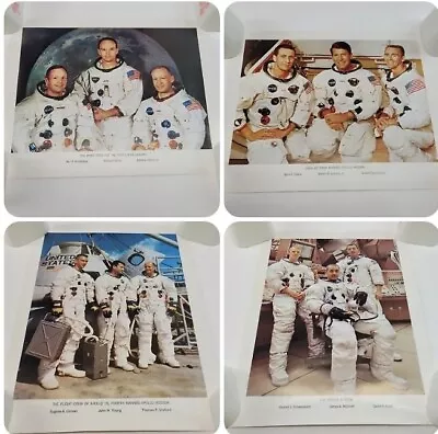 4 Original Vintage NASA Prints Apollo Crews Apollo Missions Astronauts 14x11  • $29.95