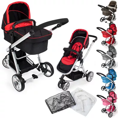 £151.99 • Buy Pram Travel System 3 In 1 Combi Stroller Buggy Baby Child Jogger Push Chair New