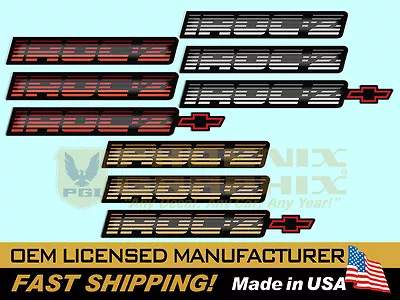 $79 • Buy 1988 1989 1990 IROC-Z Z28 Rocker Panel Fender & Rear Bumper Emblems Kit 3 Pieces