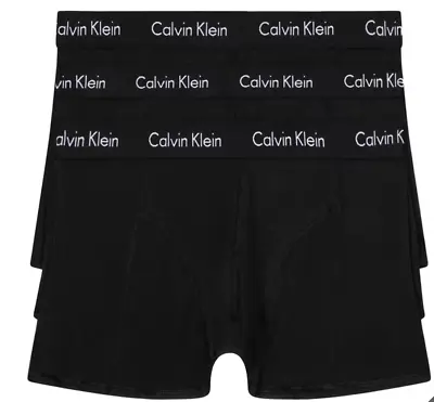 CK Calvin Klein Men's Underwear Cotton Stretch Trunk 3 Pack - Black • $69.95