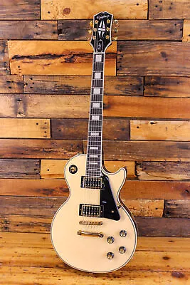 Epiphone Les Paul Custom Blackback Limited-Edition Electric Guitar Ivory DAMAGED • $459