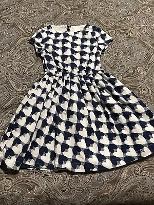 J. Crew Crewcuts Heart Print Girls Lined Dress Size 10 • $15.99