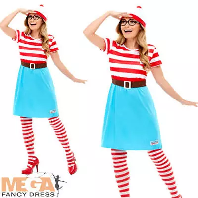 £33.99 • Buy Ladies Where's Wally? Wenda Womens Book Day Fancy Dress Character Costume Outfit