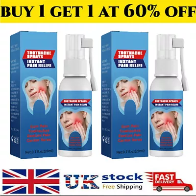 Toothache Spray Instant Pain Relief Oral Care Effective Dental Treatment • £5.99