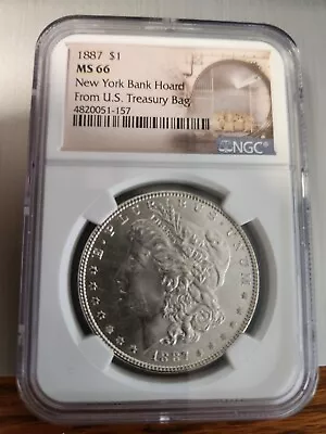 1887 MS66 NGC New York Bank Hoard Morgan • $238.05