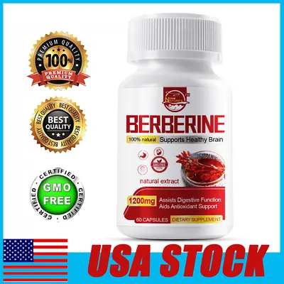 Premium Berberine HCL Extract 1200mg Blood Sugar Support Healthy Cholesterol • $11.99