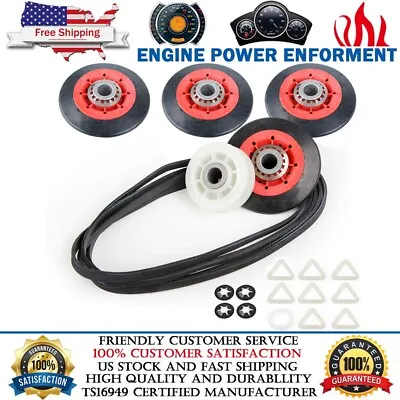 $21.59 • Buy 4392067 Dryer Repair Kit Belt Rollers & Idler For Whirlpool Kenmore Maytag Duet