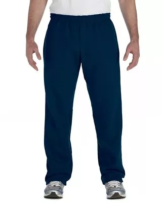 Gildan G184 Mens Heavy Blend Cotton 50/50 Open-Bottom Sweatpant • $23.56