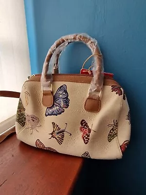 * Signare Tassel Bag Butterfly Handbag Butterflies Shoulder Bag Bowling Bag • £9.99