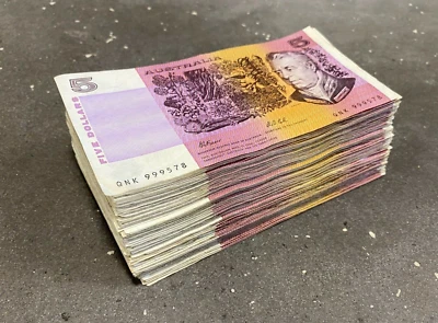$29.95 • Buy 1x Genuine Australian Paper Five Dollar Banknote (1x $5 Note) 1985 -1991 EAK