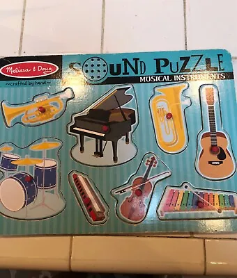 $15 • Buy Vintage Melissa And Doug Musical Instrument Peg Puzzle