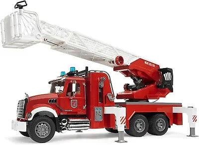 Bruder Mack Granite Fire Engine Truck W/ Working Water Pump Light  Engine 02821 • $134.99