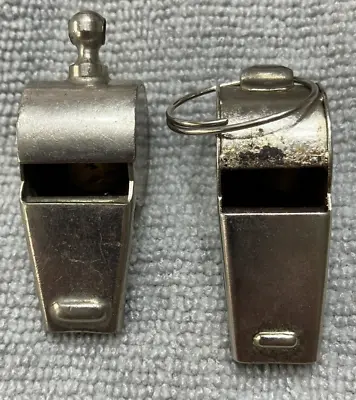 Pair Working Vintage Military Police Whistles • $10