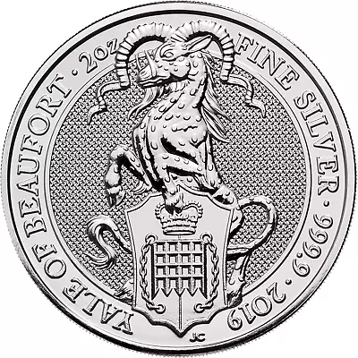 2oz Silver Queens Beasts Coin Yale Of Beaufort 2019 In Capsule QBYB1 • £65