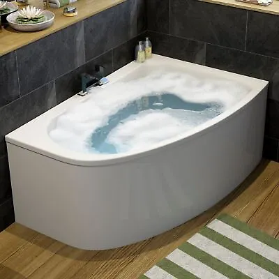 £329 • Buy Compact Corner Bath Right Hand With Front Panel 1500x1000mm Acrylic Single Ended