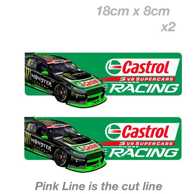 CASTROL Racing V8 SUPERCARS FORD - Monster Energy Drink Logo Car Vinyl  Sticker  • $8