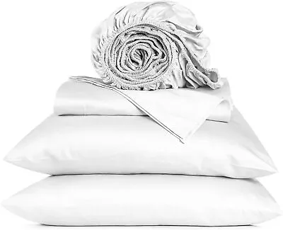 URBANHUT 800 Thread Count Egyptian Cotton Sheets King Size Long King White  • $130.52