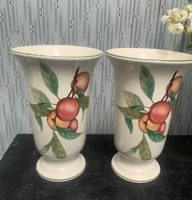 Pair Of Large Debenhams WESTBURY Fruit Flower Vases - Wade • £13