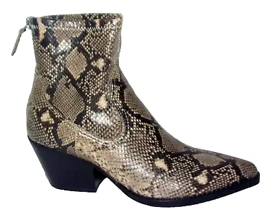 New Dolce Vita Shanta Black White/cream Snake Print Stella Ankle Boots 6 M • $25